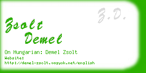 zsolt demel business card